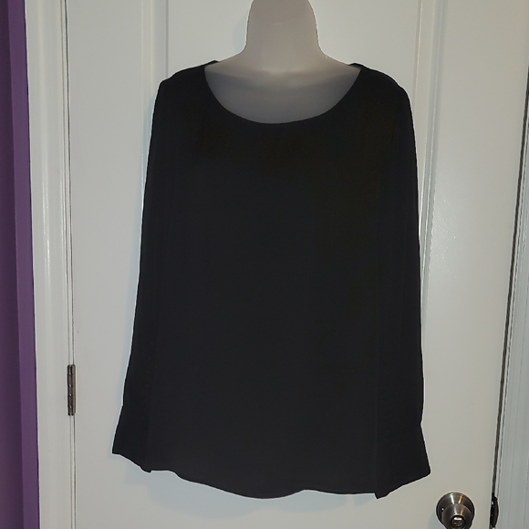 Express Classic Black Pullover Scoop Neck Blouse Sz: XL - Picture 2 of 8